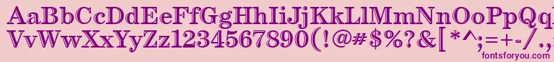 CenturyHandtooledItc Font – Purple Fonts on Pink Background