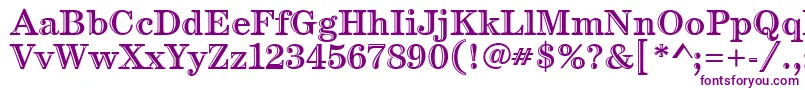 CenturyHandtooledItc Font – Purple Fonts on White Background