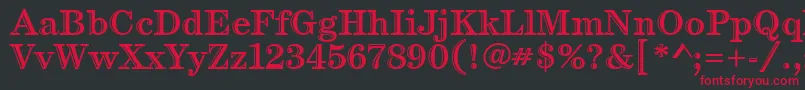 CenturyHandtooledItc Font – Red Fonts on Black Background