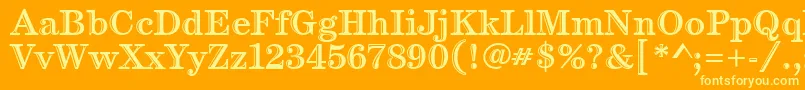 CenturyHandtooledItc Font – Yellow Fonts on Orange Background