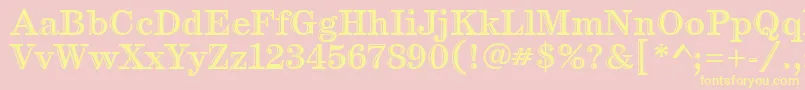 CenturyHandtooledItc Font – Yellow Fonts on Pink Background