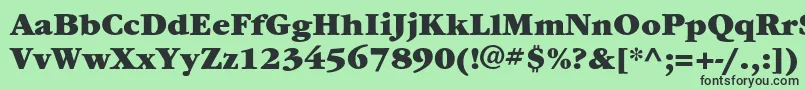 ItcgaramondstdUlt Font – Black Fonts on Green Background