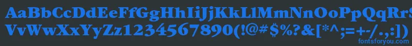 ItcgaramondstdUlt Font – Blue Fonts on Black Background