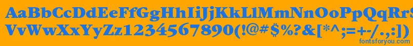 ItcgaramondstdUlt Font – Blue Fonts on Orange Background