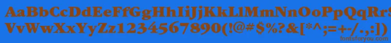 Шрифт ItcgaramondstdUlt – коричневые шрифты на синем фоне