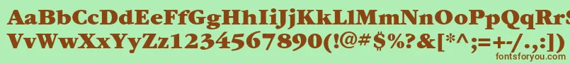 ItcgaramondstdUlt Font – Brown Fonts on Green Background