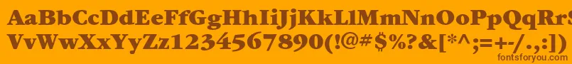 ItcgaramondstdUlt Font – Brown Fonts on Orange Background