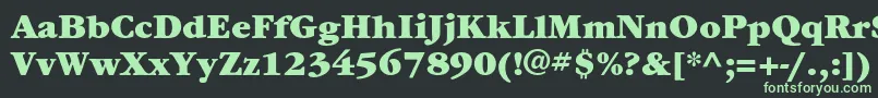 ItcgaramondstdUlt Font – Green Fonts on Black Background