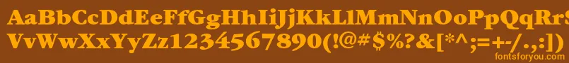 ItcgaramondstdUlt Font – Orange Fonts on Brown Background
