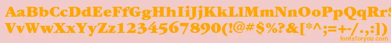 ItcgaramondstdUlt Font – Orange Fonts on Pink Background