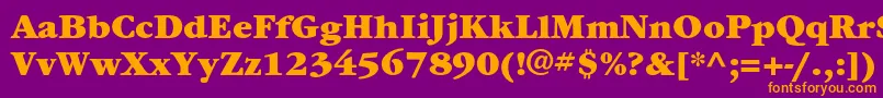 ItcgaramondstdUlt Font – Orange Fonts on Purple Background