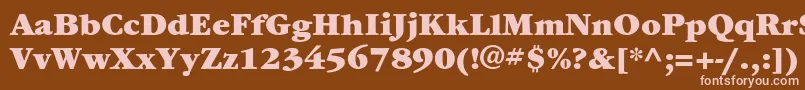 ItcgaramondstdUlt Font – Pink Fonts on Brown Background