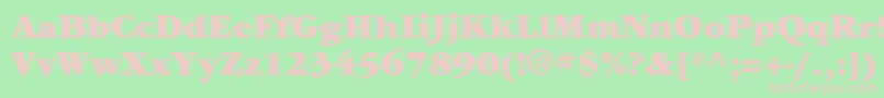 ItcgaramondstdUlt Font – Pink Fonts on Green Background