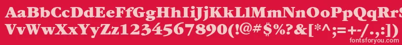 ItcgaramondstdUlt Font – Pink Fonts on Red Background