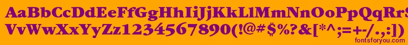 ItcgaramondstdUlt Font – Purple Fonts on Orange Background