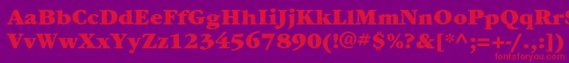 ItcgaramondstdUlt Font – Red Fonts on Purple Background