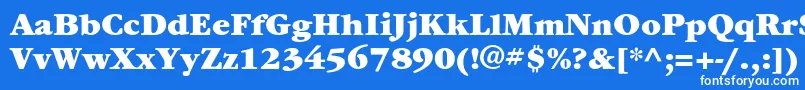 Czcionka ItcgaramondstdUlt – białe czcionki na niebieskim tle