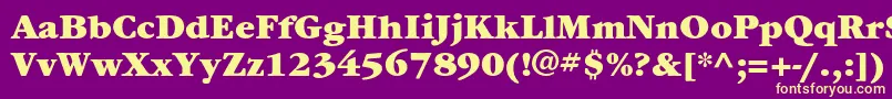 ItcgaramondstdUlt Font – Yellow Fonts on Purple Background