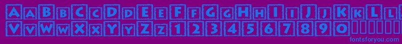 Tacobox ffy Font – Blue Fonts on Purple Background