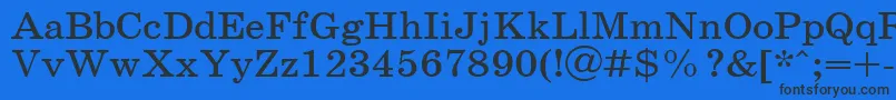 Шрифт SchoolPlain.001.001110n – чёрные шрифты на синем фоне