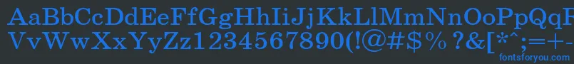 SchoolPlain.001.001110n Font – Blue Fonts on Black Background