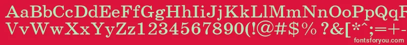 SchoolPlain.001.001110n Font – Green Fonts on Red Background