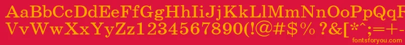 SchoolPlain.001.001110n Font – Orange Fonts on Red Background
