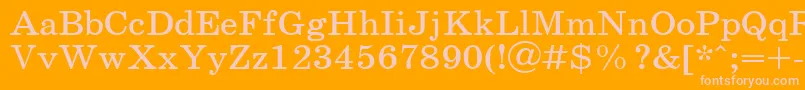 Шрифт SchoolPlain.001.001110n – розовые шрифты на оранжевом фоне