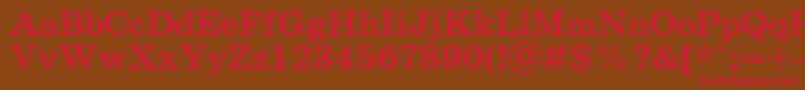 SchoolPlain.001.001110n Font – Red Fonts on Brown Background