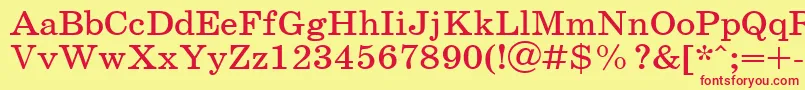 SchoolPlain.001.001110n Font – Red Fonts on Yellow Background