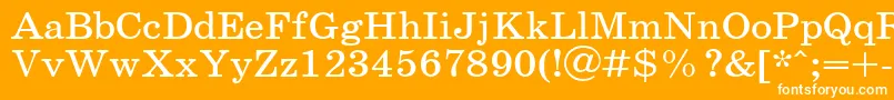 SchoolPlain.001.001110n Font – White Fonts on Orange Background
