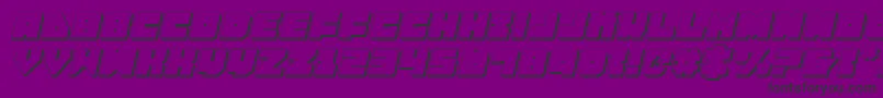 Шрифт LoboTommy3DItalic – чёрные шрифты на фиолетовом фоне