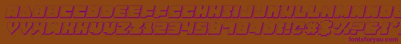 LoboTommy3DItalic Font – Purple Fonts on Brown Background