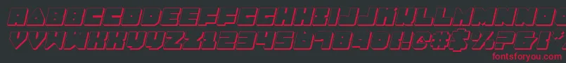 LoboTommy3DItalic Font – Red Fonts on Black Background