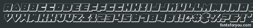 フォントLoboTommy3DItalic – 黒い背景に白い文字