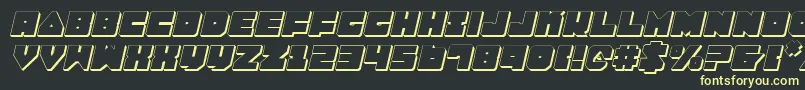 LoboTommy3DItalic Font – Yellow Fonts on Black Background