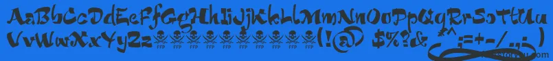 BucaneraFontFfp Font – Black Fonts on Blue Background