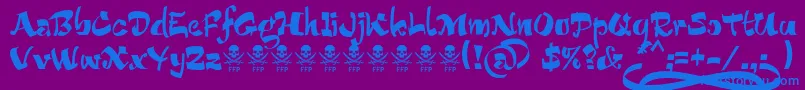 BucaneraFontFfp Font – Blue Fonts on Purple Background