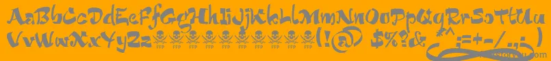 BucaneraFontFfp Font – Gray Fonts on Orange Background