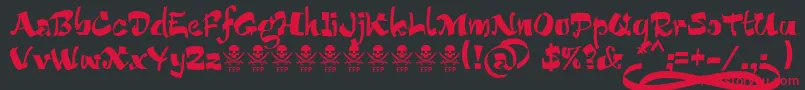 BucaneraFontFfp Font – Red Fonts on Black Background