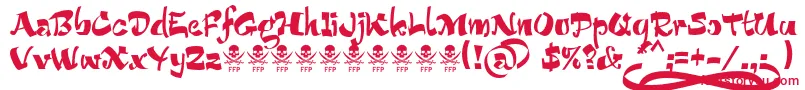 BucaneraFontFfp Font – Red Fonts on White Background
