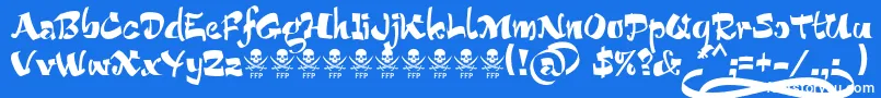 BucaneraFontFfp Font – White Fonts on Blue Background