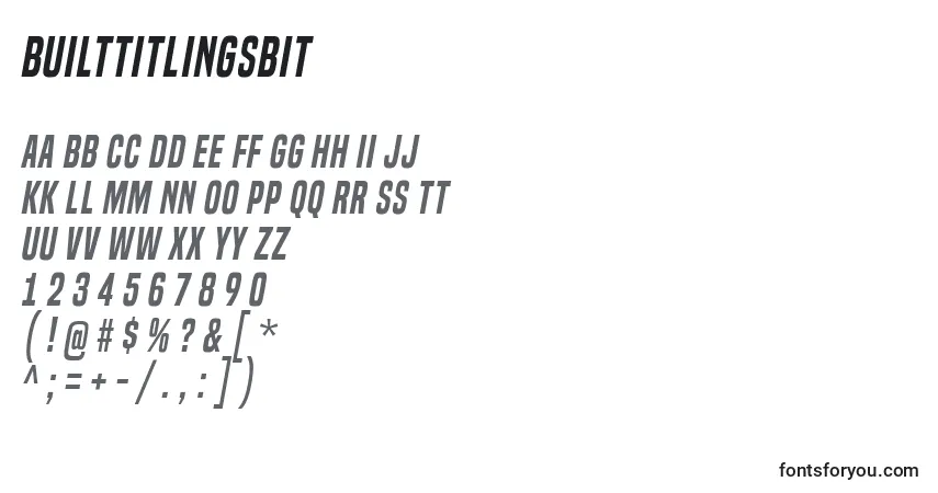 BuiltTitlingSbIt Font – alphabet, numbers, special characters