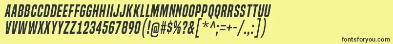BuiltTitlingSbIt Font – Black Fonts on Yellow Background