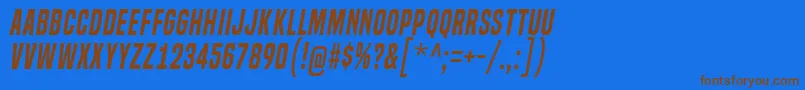 BuiltTitlingSbIt Font – Brown Fonts on Blue Background