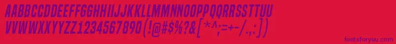 BuiltTitlingSbIt Font – Purple Fonts on Red Background