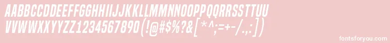 BuiltTitlingSbIt Font – White Fonts on Pink Background