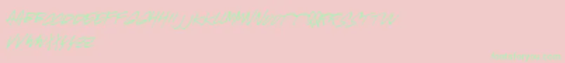 McgurrScript Font – Green Fonts on Pink Background