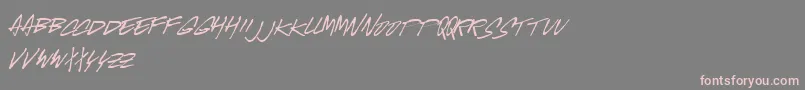 フォントMcgurrScript – 灰色の背景にピンクのフォント