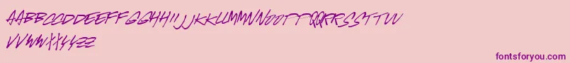 McgurrScript-Schriftart – Violette Schriften auf rosa Hintergrund